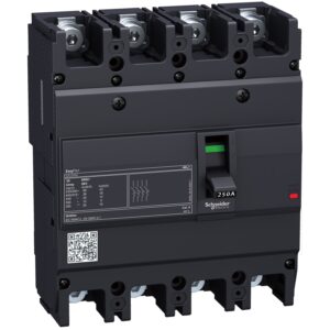 Schneider Circuit Breaker, EasyPact EZC250N, TMD, 250A, 4 poles 3d