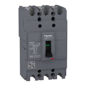 Schneider Circuit Breaker, EasyPact EZC100F, TMD, 100A, 3 poles 3d