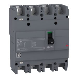 Schneider Circuit Breaker, EasyPact EZC250N, TMD, 160A, 4 poles 3d